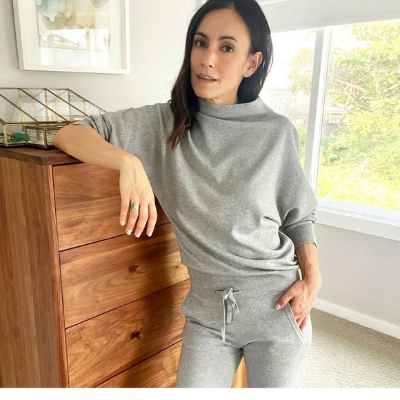 NWOT! R LABEL by The Reset Pearl Gray Cotton Cashmere Blend Lounge Pants… - Picture 4 of 11